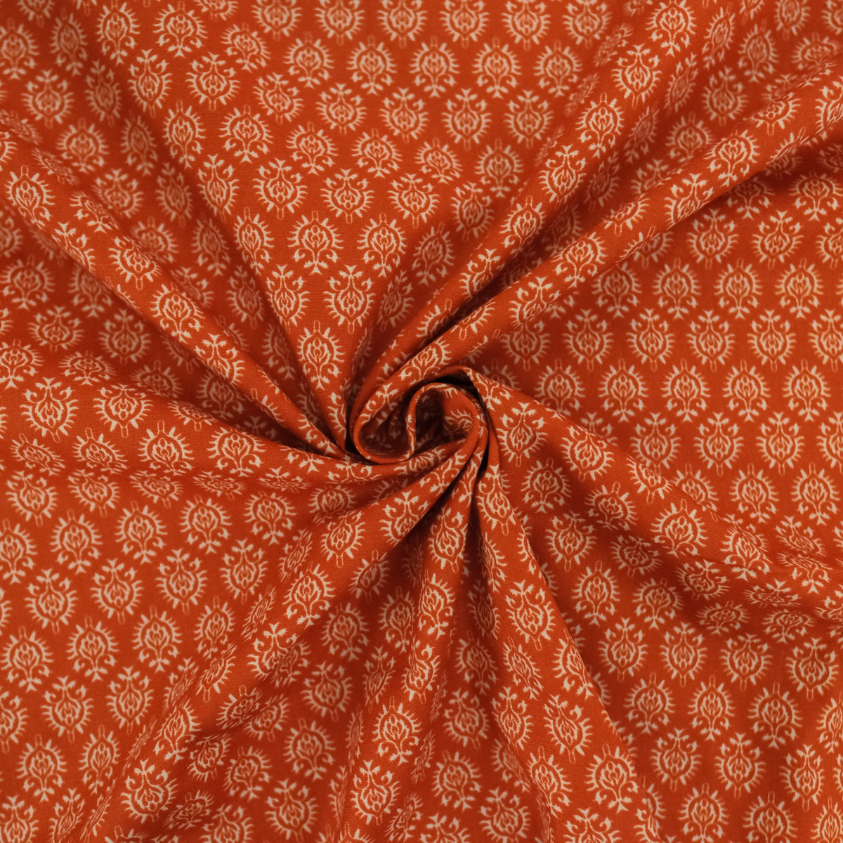 Popelín de algodón de inspiración india «Elegance Terra» - Maison Klem